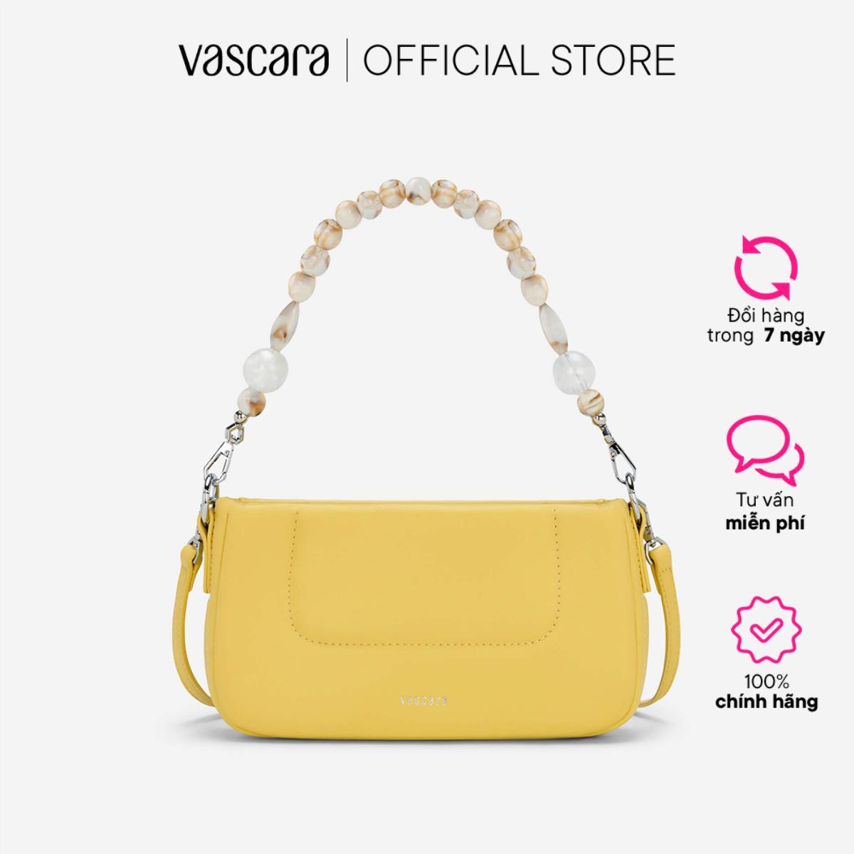 Vascara Túi Xách Nhấn Dây Chuỗi Hạt Vân Đá - TOT 0109