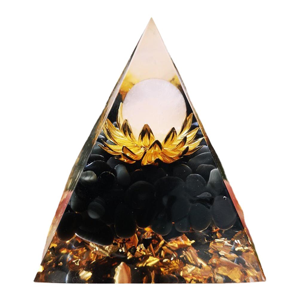 Crystal Pyramid Spiritual Natural Energy Amethyst Decor