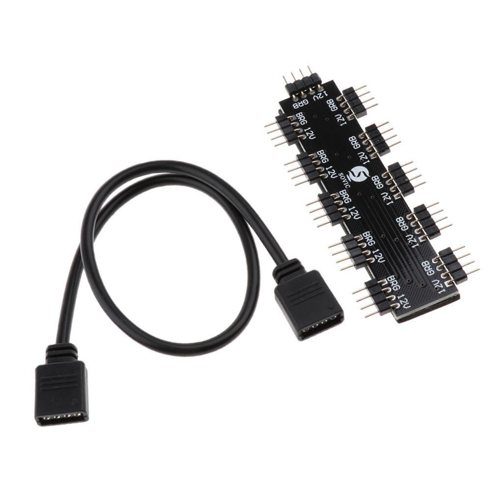 Motherboard RGB Splitter Controller 4Pin 12V for PC Computer Case