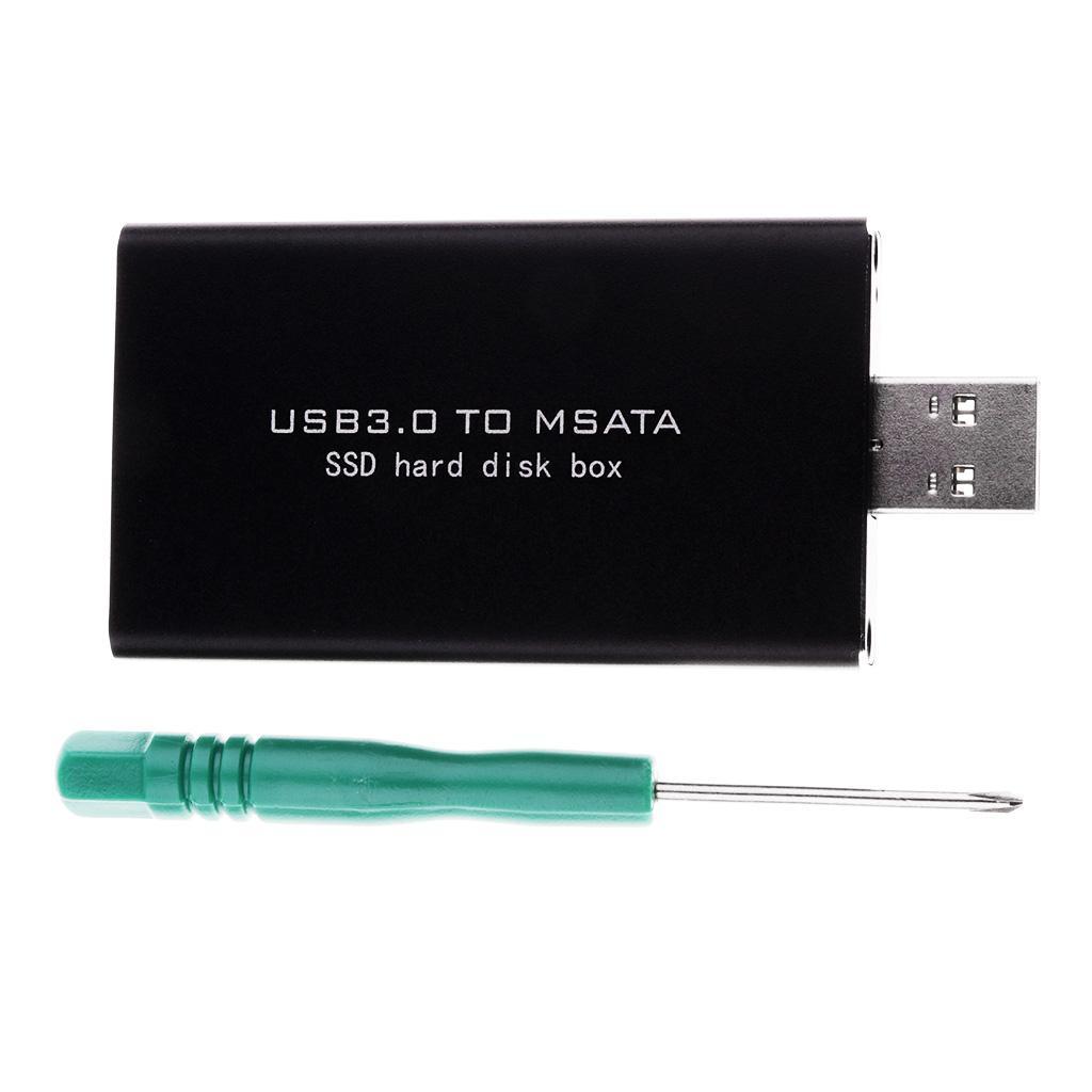 2pcs mSATA to USB3.0 SSD Enclosure Adapter Case Plug & Play Cover Box