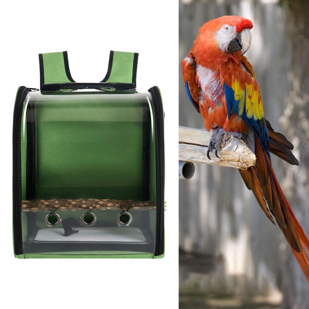 Birds Carrier Cage Shoulder Bag Pet Parrot Travel Breathable Backpack