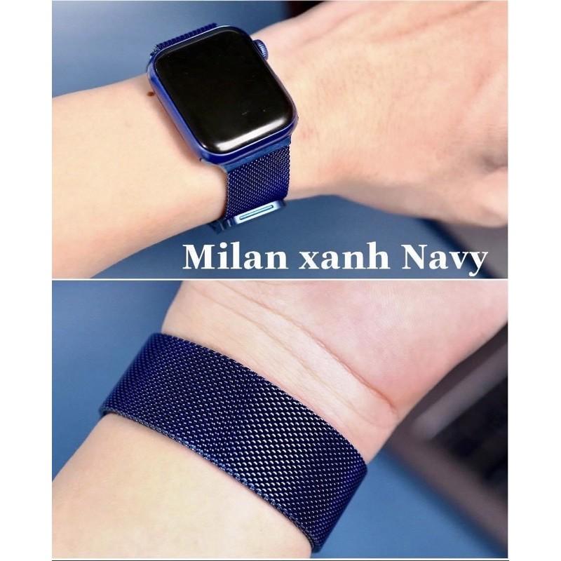 dây thép milan xanh navy cực đẹp dành cho applewatch