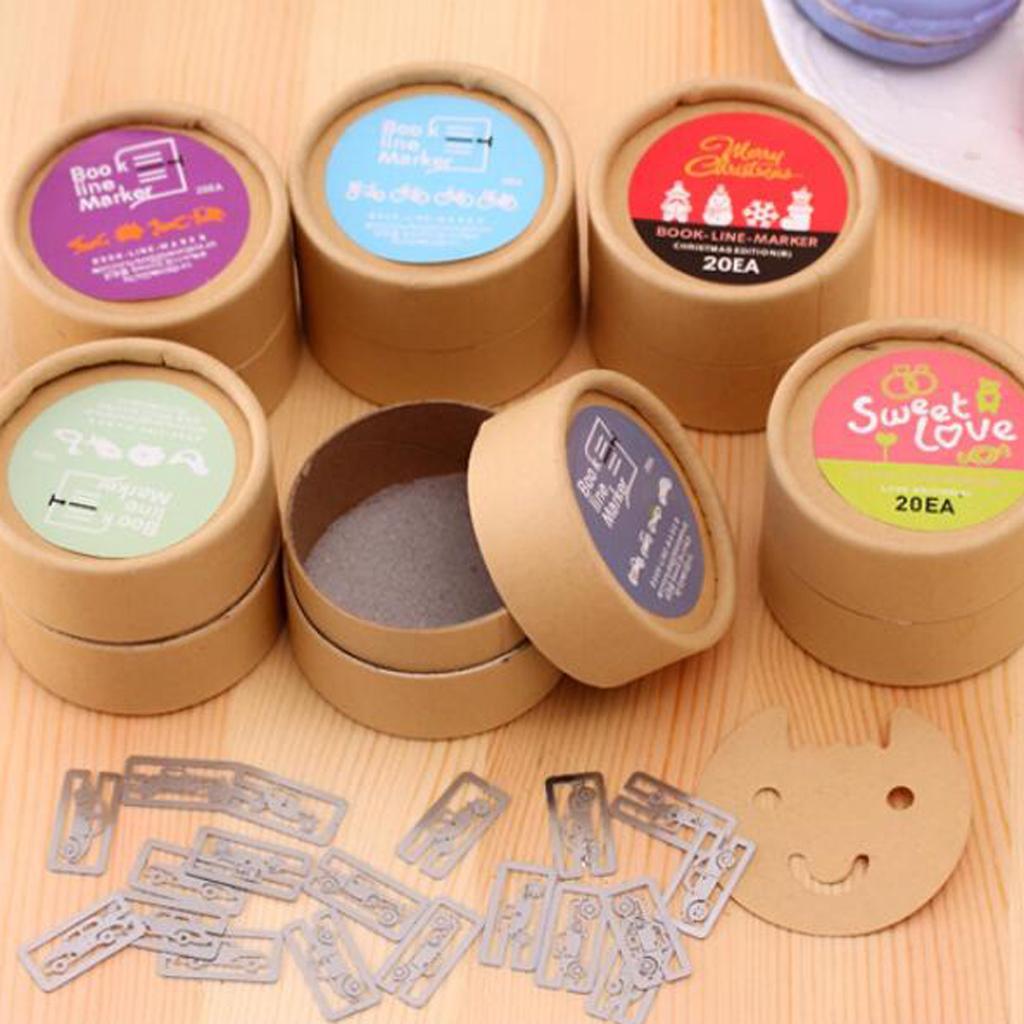 20Pcs Bookmarks Metal Cute Bookmark Book Mark Stationery Office Accessories