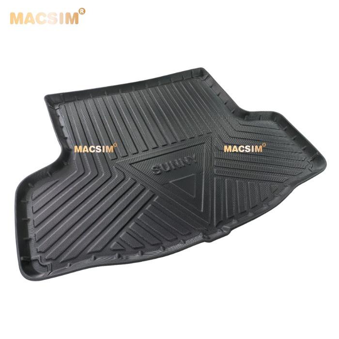Thảm lót cốp Nissan Sunny 2014-2018  nhãn hiệu Macsim chất liệu tpv cao cấp màu đen hàng loại 2
