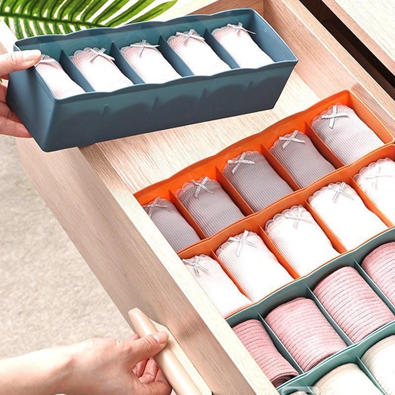 BÁN SỈ Hộp Đựng Đồ Lót, Khay Nhựa 5 Ngăn Đựng Đồ Lót, Tất, Vớ Tiện Dụng 88102 Shop Giang Phạm