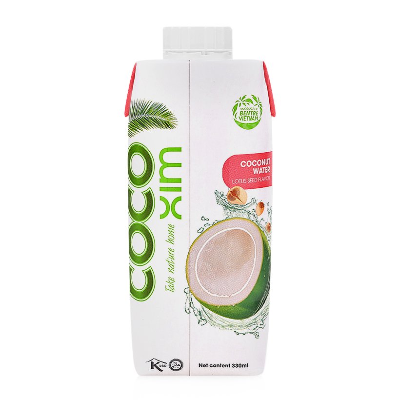 Nước dừa xiêm hương sen Cocoxim 330ml - 1 thùng 12 hộp