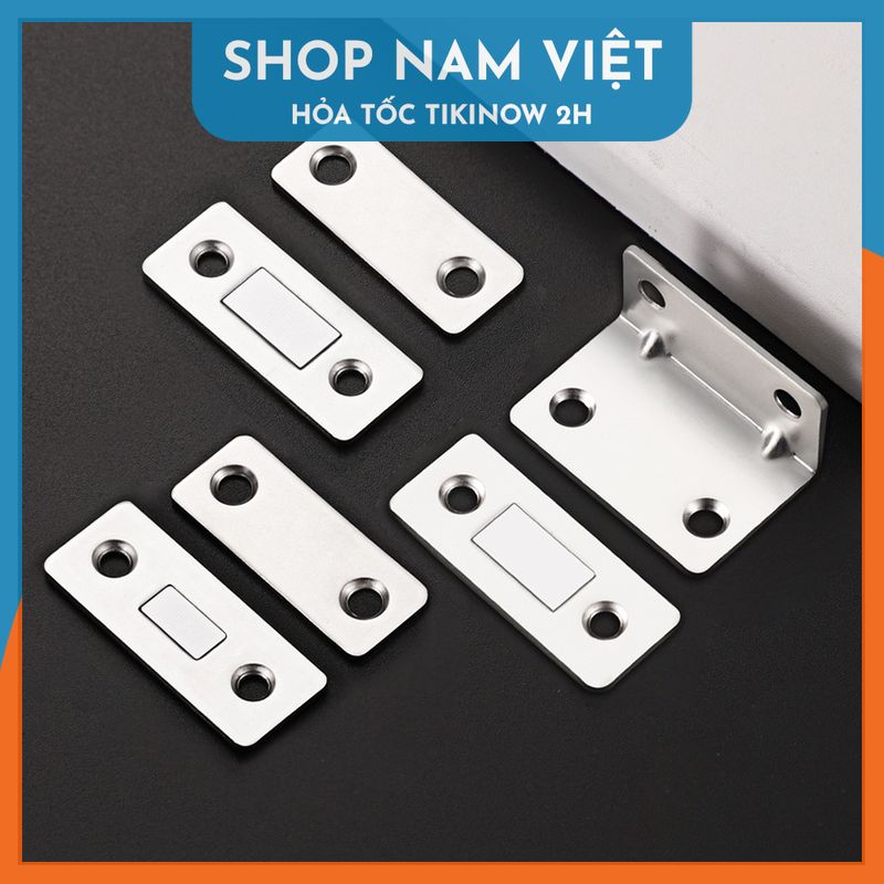 Bộ Nam Châm Dán Cửa Giúp Giữ Cửa Tủ Chắc Chắn, Không Cần Khoan Vít