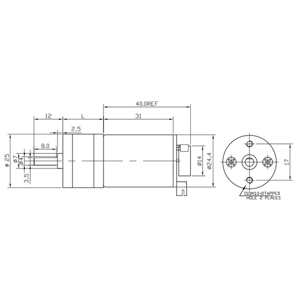 DC 6V, 12V, 24V, Reducer Gear Motor With Magnetic Coded Disc Encoder Tachomotor 190RMP-1930RMP