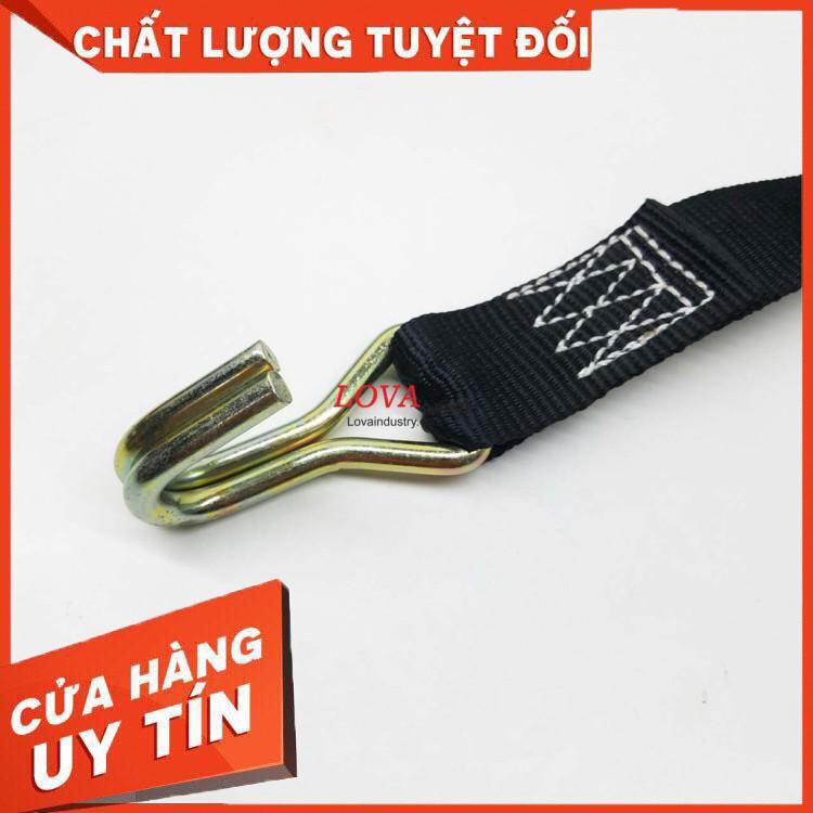 Dây cảo chằng hàng Dài 6 mét Bản 38mm – 2000kg móc J 2 TẤN - CÁP THÉP THÁI BÌNH VINA