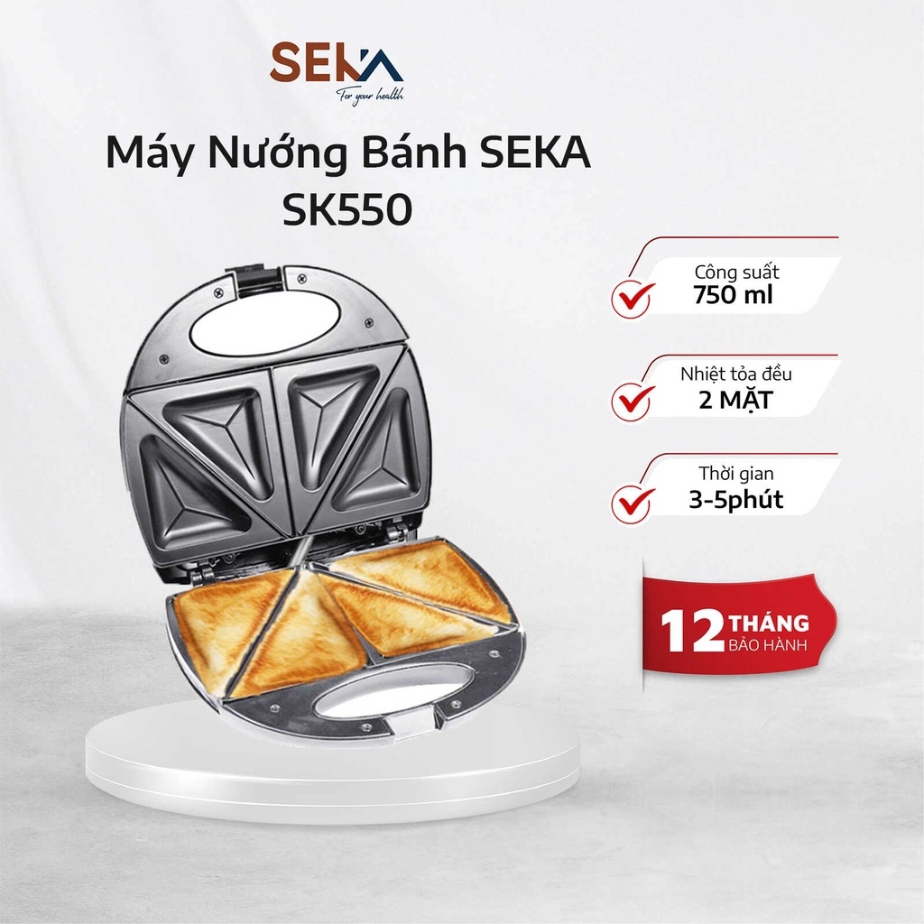 Máy Nướng Bánh Sandwich SEKA SK550 - Hàng Chính Hãng