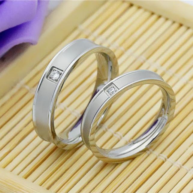 Nhẫn đôi inox đơn giản cao cấp NC123