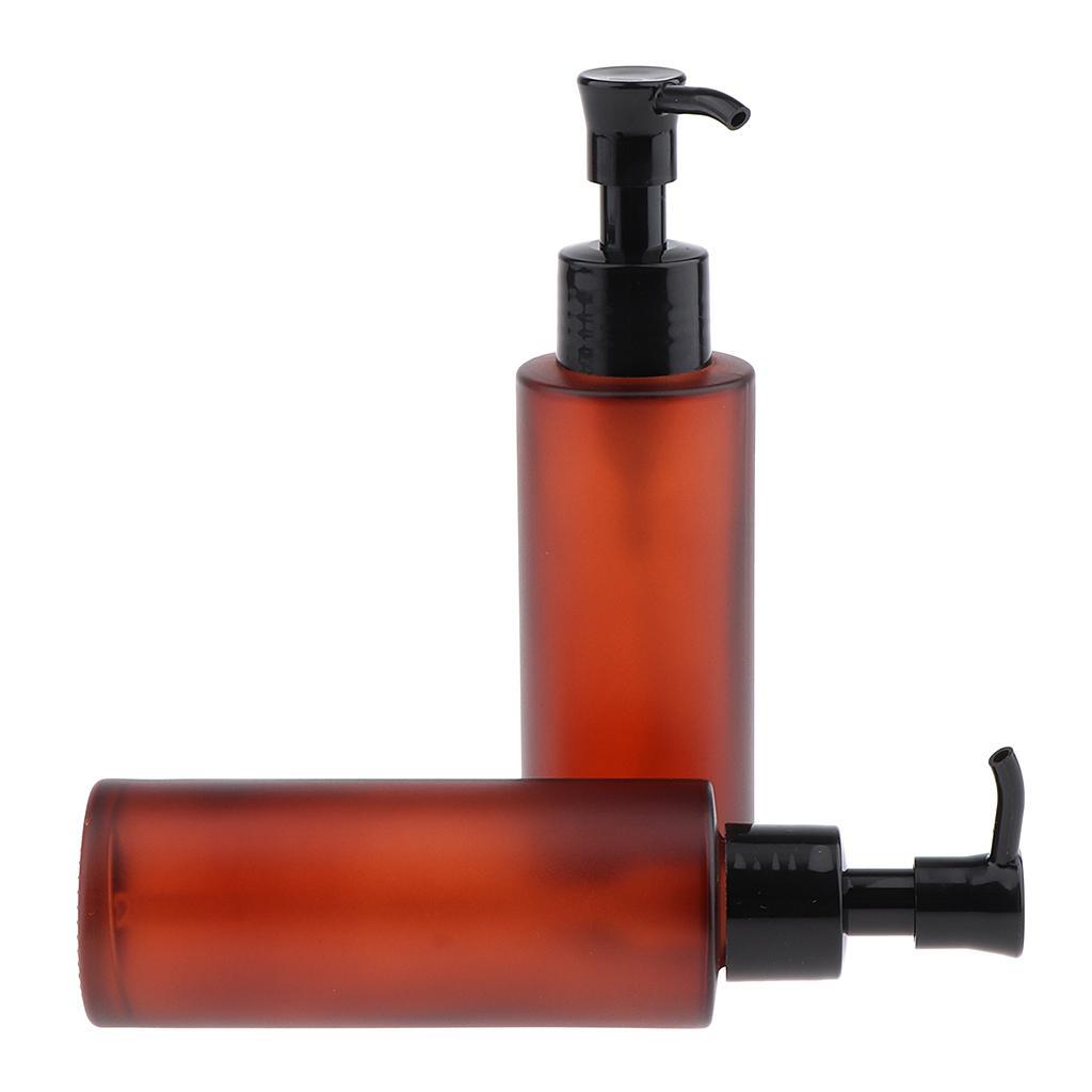 4X 2pcs Empty Spray Pump Bottle Refillable Cosmetic Lotions Bottle Glass 100ml