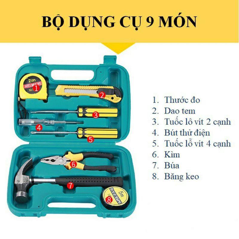 Bộ dụng cụ sửa chữa 9 món đa năng - Bộ tua vít 8 món tiện dụng