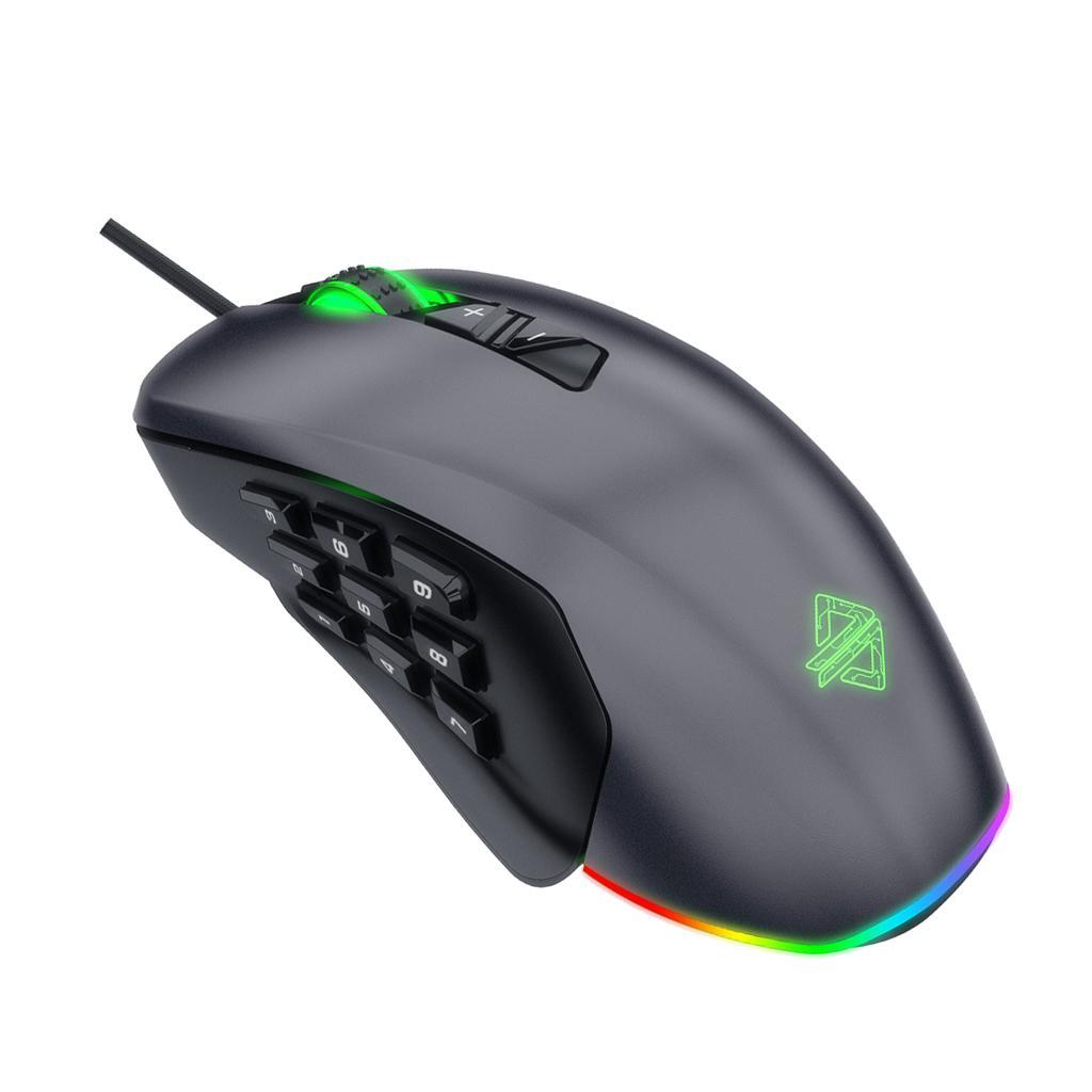 GTI USB Wired Computer Mouse, 3 Button, Scroll Wheel, Fit for Gaming, Gray