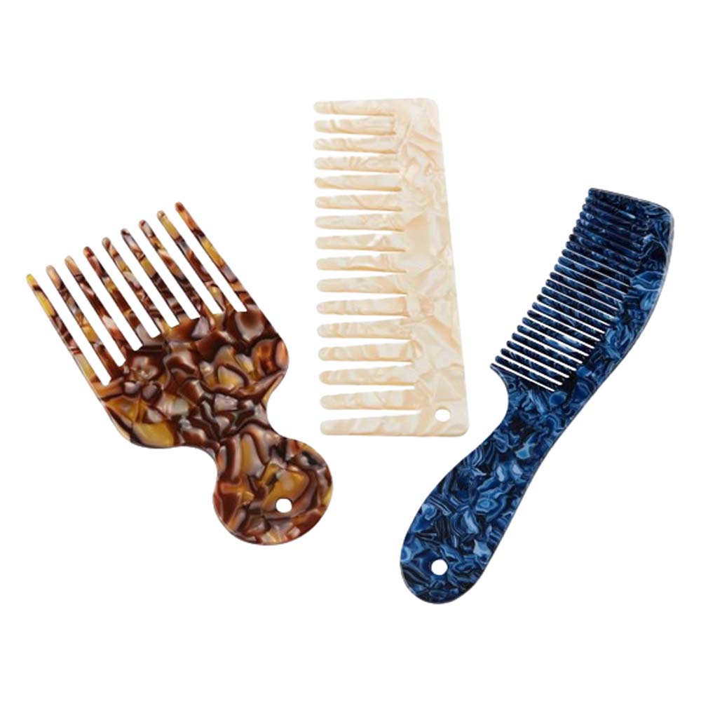Bộ 3 lược | JYSK Kulltorp | cellulose | nhiều màu | R6/4/2xD16/19/14xC0.4cm