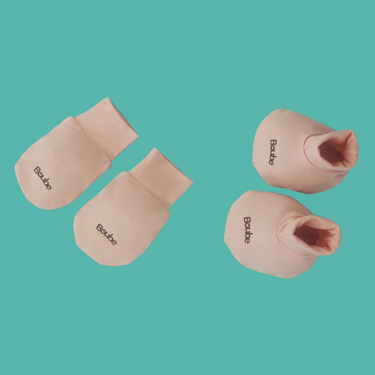 Set phụ kiện bao tay, bao chân cho em bé sơ sinh Boube nhiều màu, vải sợi tre Bamboo thông minh, thoải mái - Newborn