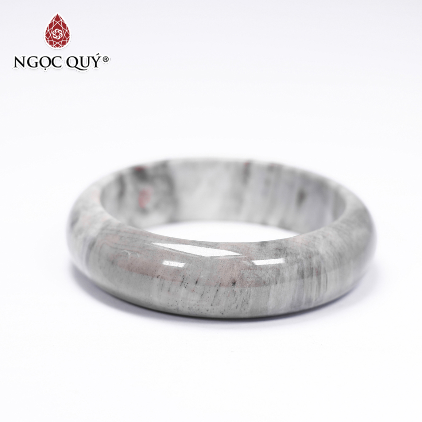 Vòng tay liền khối gỗ hóa thạch mệnh hỏa, mộc - Ngọc Quý Gemstones