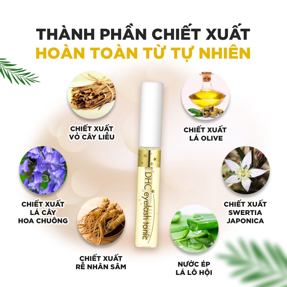 Dưỡng mi DHC Eyelash Tonic hỗ trợ kích thích mọc mi, làm dày, dài và chắc khỏe  lông mi - chiết xuất 100% từ thiên nhiên - OZ Slim Store