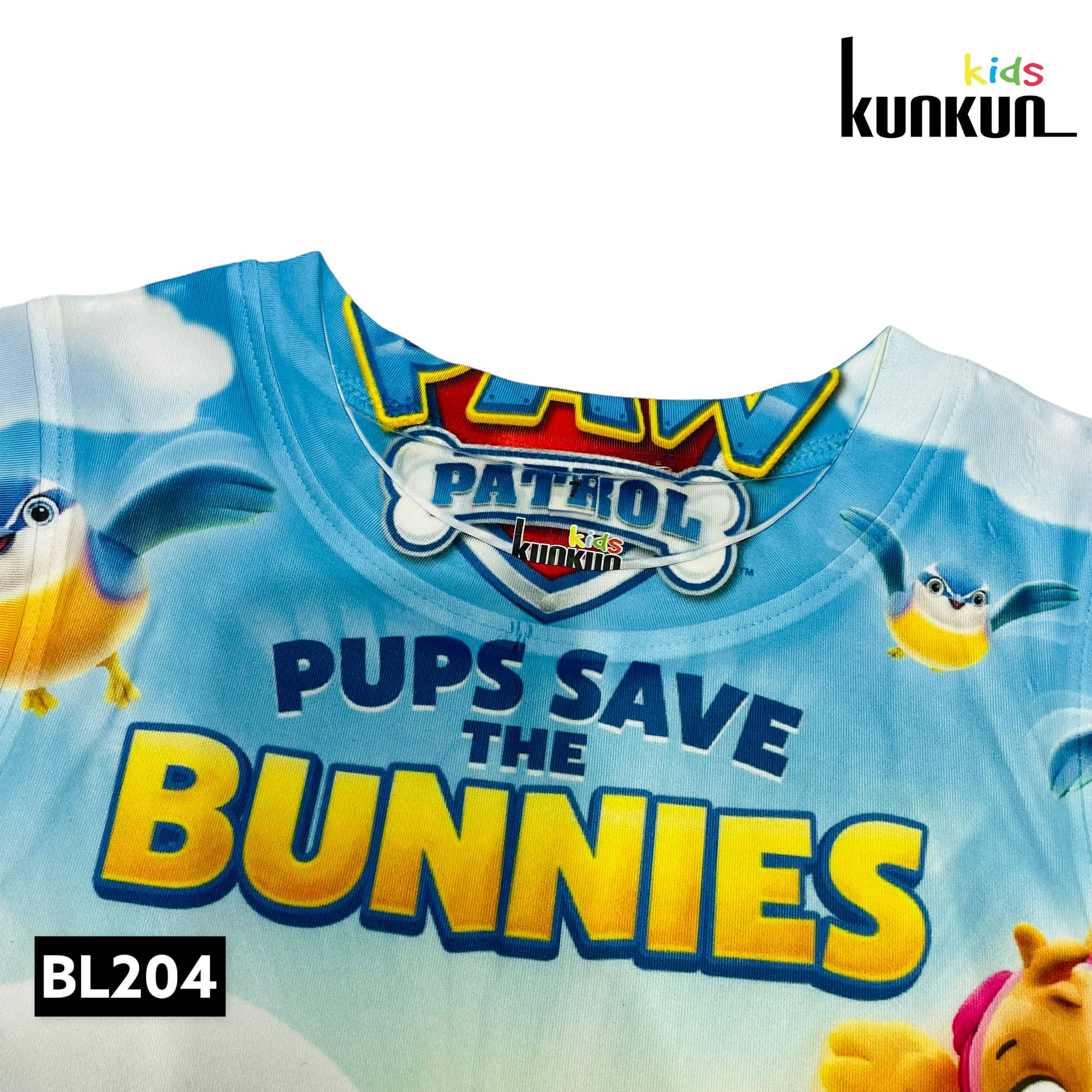 Đồ Bộ Thun Ba Lỗ In 3D cho bé trai hình chú cún bunnies