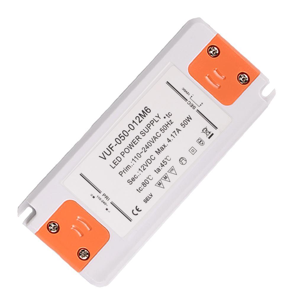 50W 4.2A DC 12V Slim LED Power Supply Driver Transformer,Size: L185xW63.5xH22mm