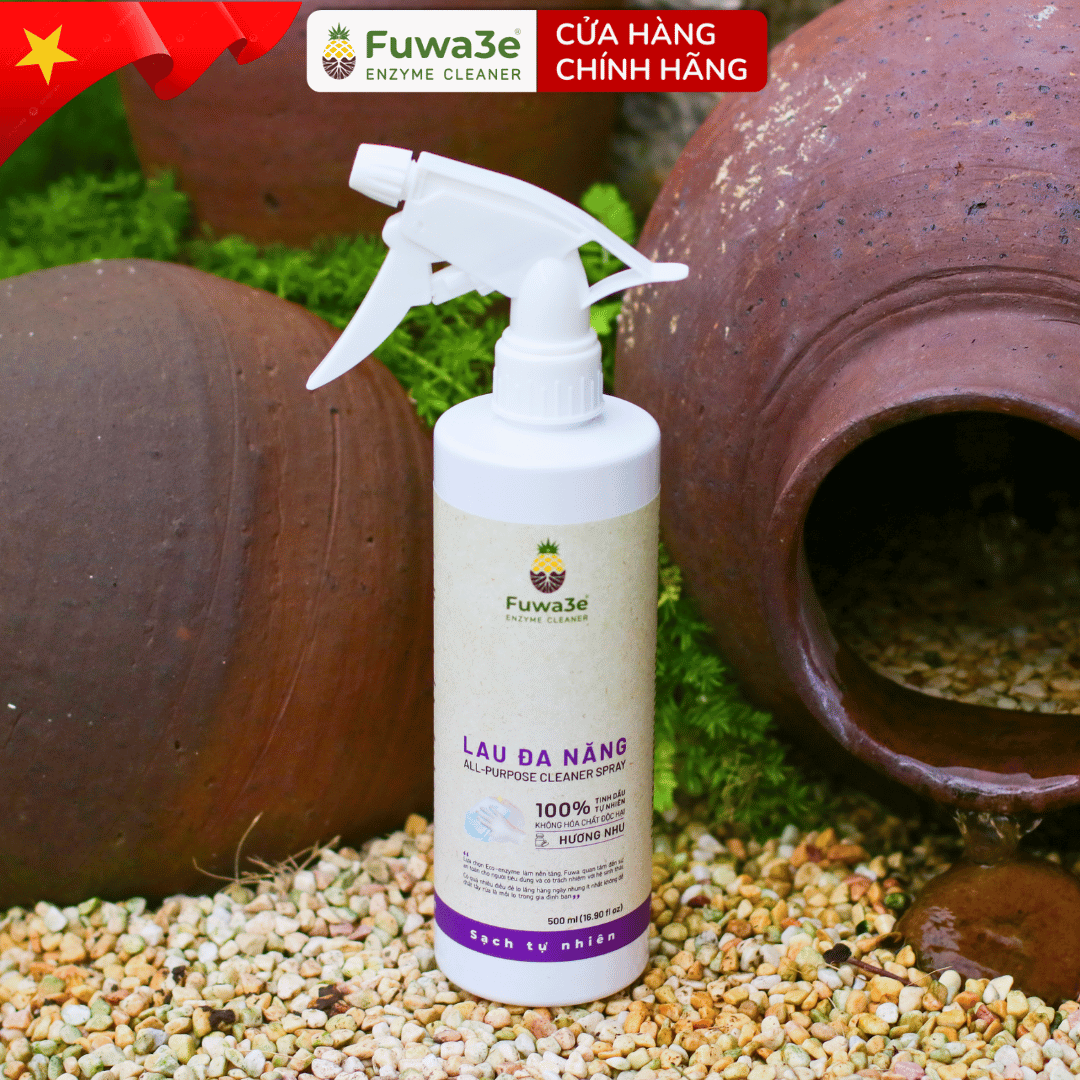 Nước lau đa năng enzyme sinh học từ vỏ dứa Fuwa3e dùng cho nhiều bề mặt 500ml/2000ml hương NHU