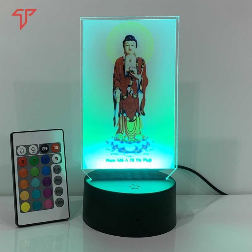 Hình phật mica led 3D, tranh phật thờ, Quà tặng, adida, tam thánh, quan âm, led thờ xe tải, ô tô