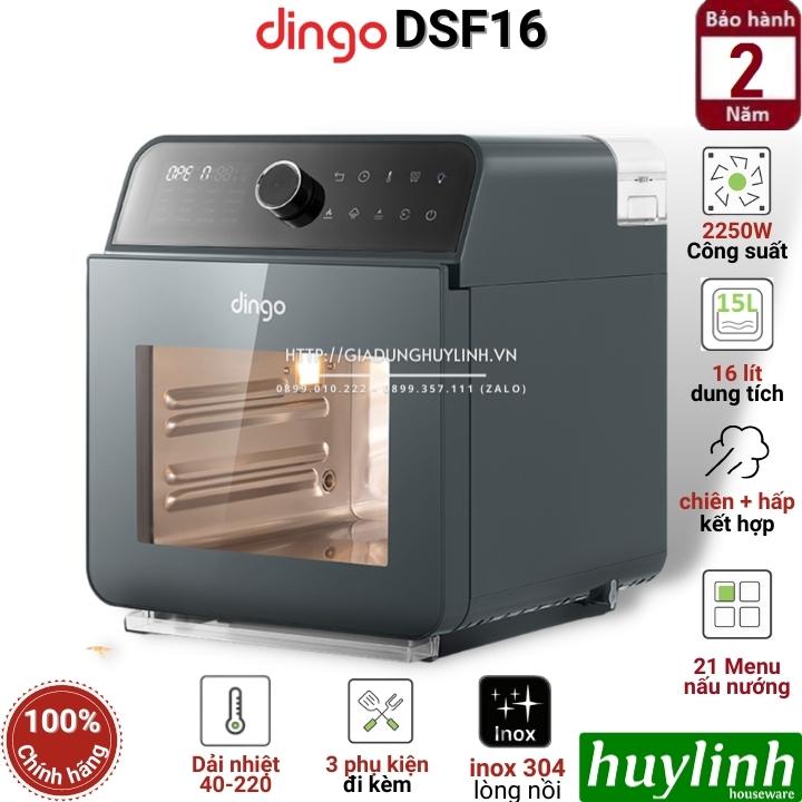 Nồi chiên - hấp hơi nước siêu nhiệt Dingo DSF16 - Dung tích 16 lít - 21 chức năng - [Tặng máy xay DCB500 đến 15-2] - Hàng chính hãng