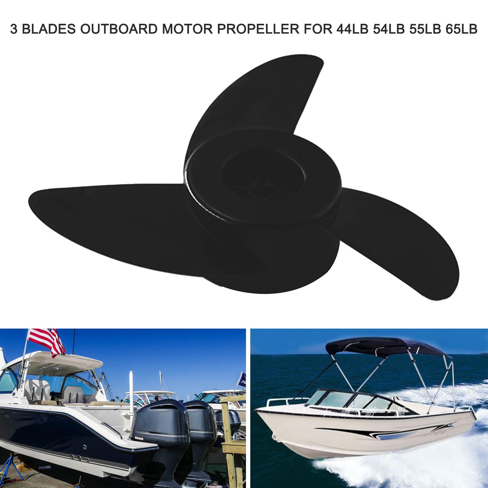 3 Blades Boat Propeller Outboard Motor Propeller Electric Trolling Motor Outboard/Propeller for 44lb 54lb 55lb 65lb