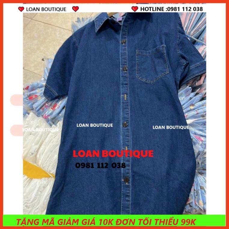 VÁY JEAN SUÔNG VẠT BẦU phom rộng basic dễ mặc -