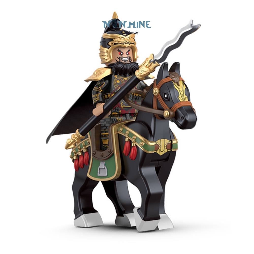 Minifigures Đồ Chơi Lắp Ráp Trương Phi Kèm Ngựa Mô Hình Tướng Tam Quốc Three Kingdoms DK20801