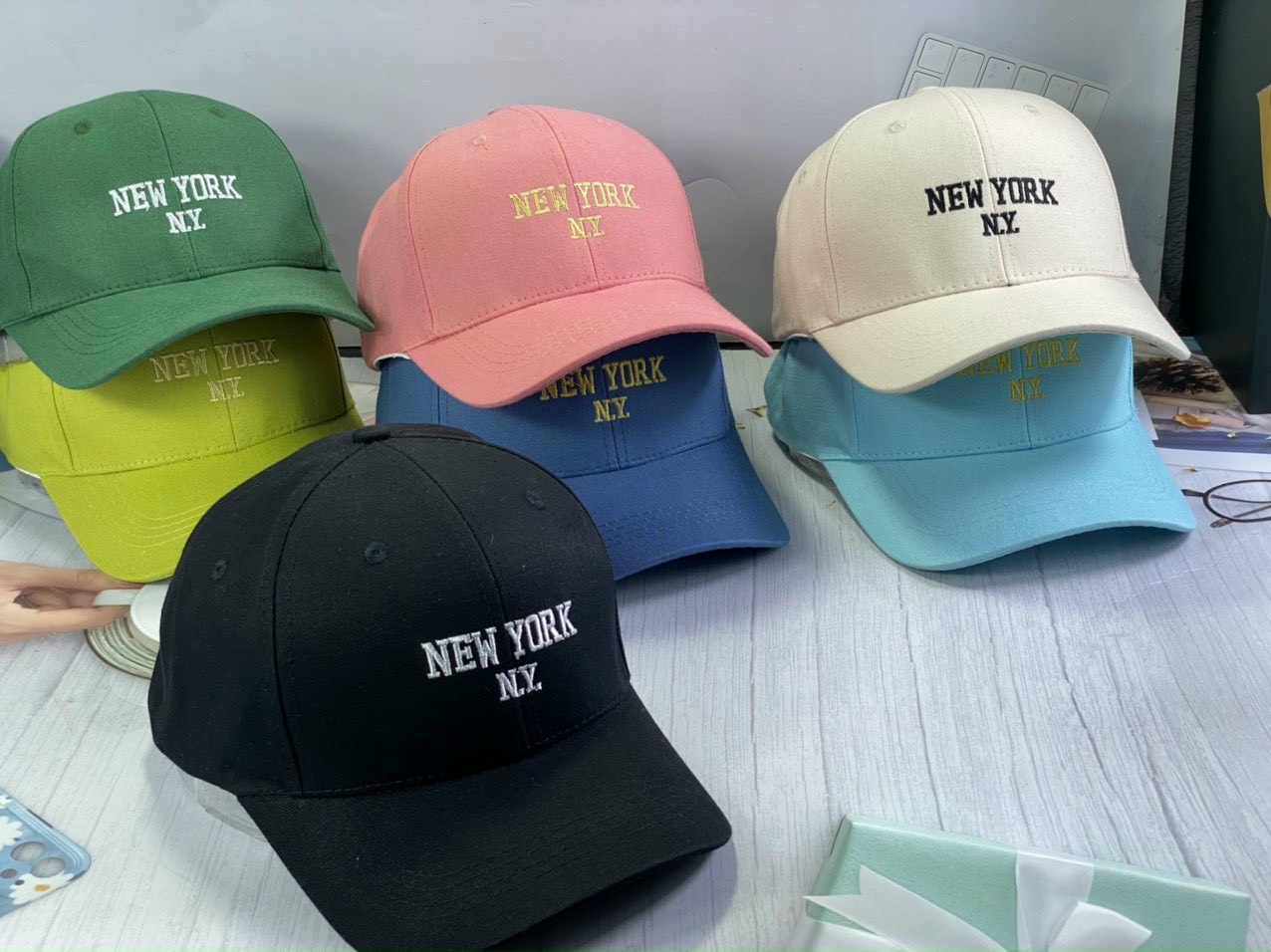 Nón kết VINACAPS, mũ lưỡi trai Newyork Brookelyn vải NHUNG mịn thời trang (ẢNH THẬT)