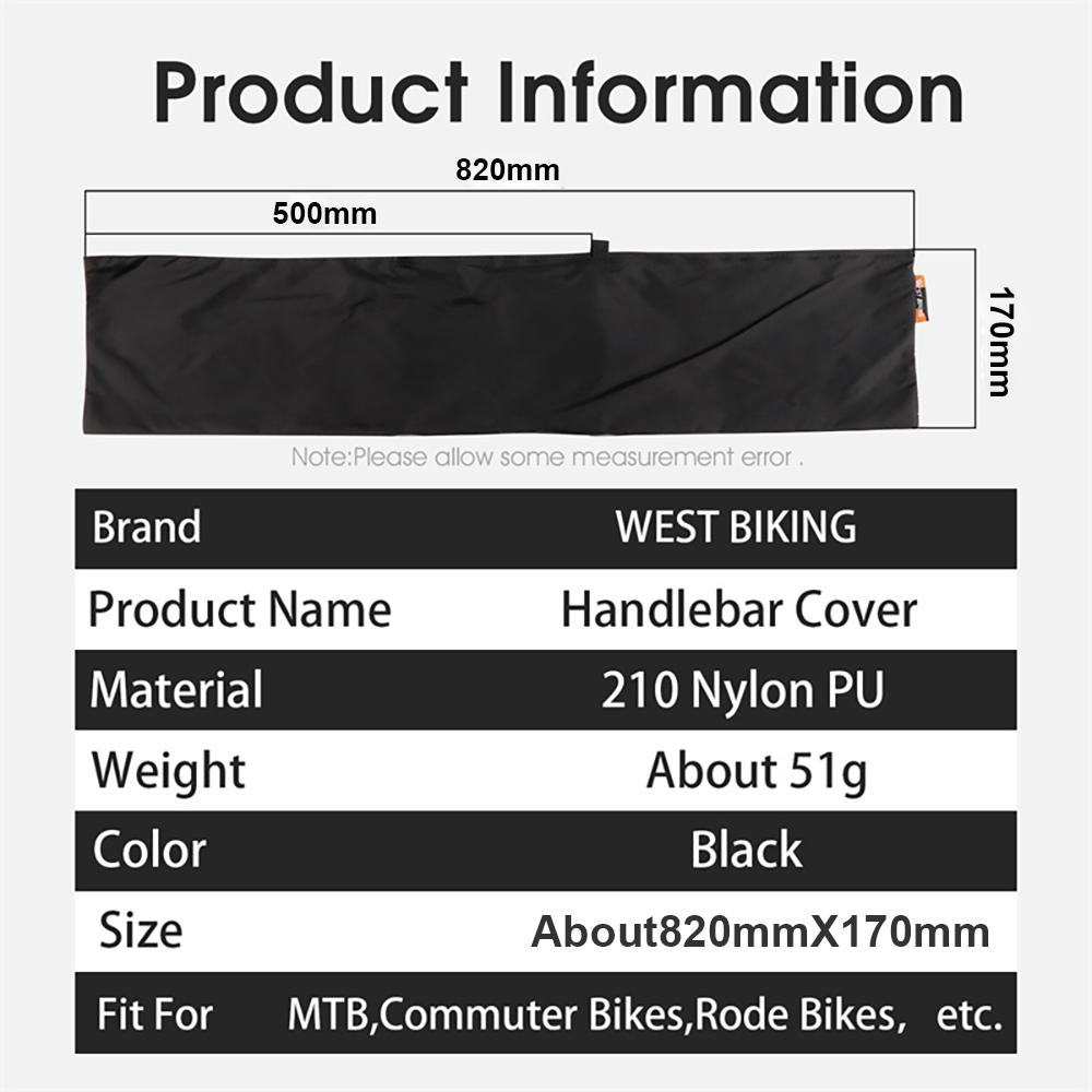 WEST BIKING Bike Handlebar Protector Cover Road Bicycle Maintenance Cover Outdoor Bike Riding Handlebar Protective Cover