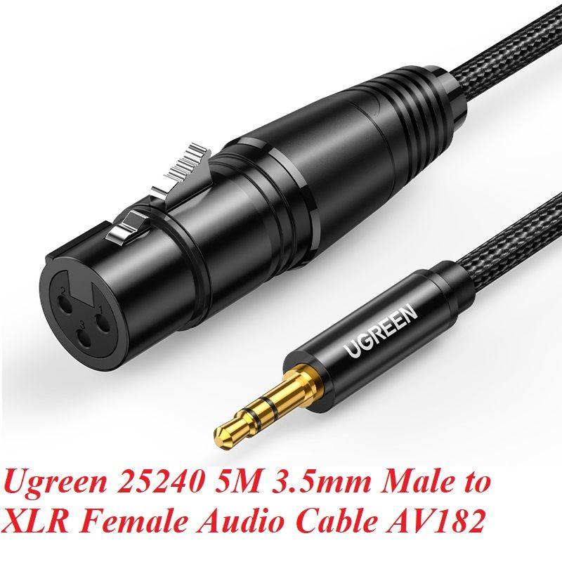 Ugreen UG25240AV182TK 5m AV 3.5mm đực ra XLR cannon cái màu xám Cáp âm thanh audio - HÀNG CHÍNH HÃNG