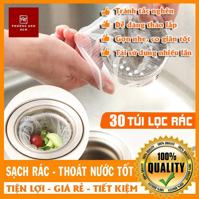 COMBO 30 TÚI LƯỚI LỌC RÁC, LỌC CẶN BẨN CHO BỒN RỬA CHÉN BÁT