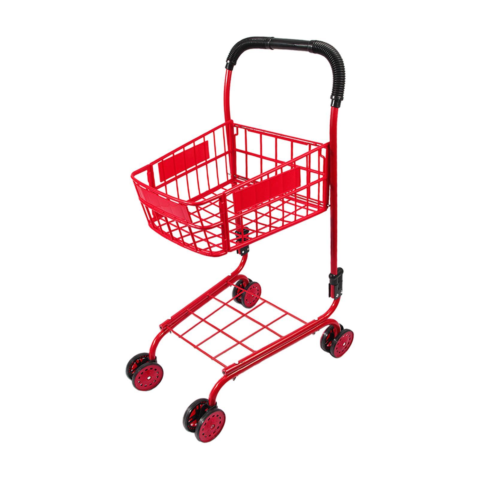 Doll Collection Shopping Cart Kids Shopping Trolley for Kids Boys Girls