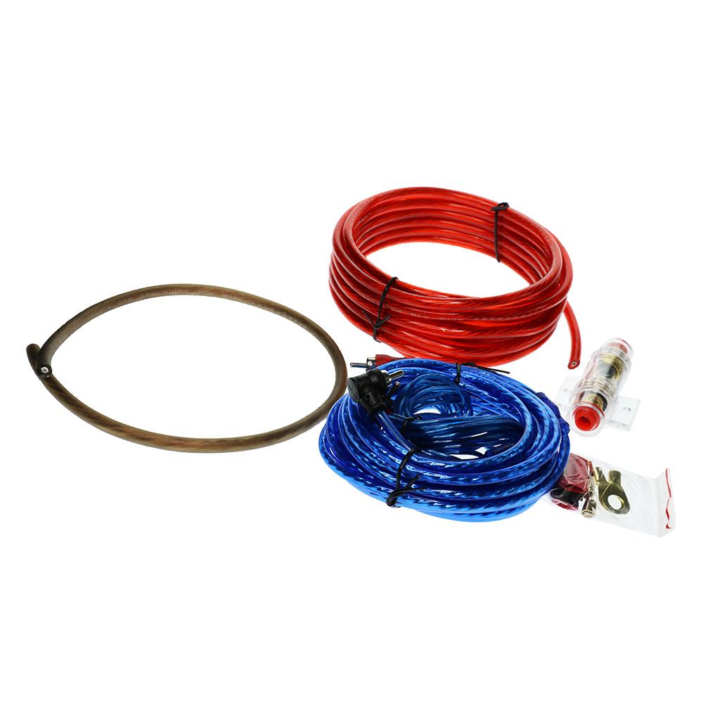 4pcs Replacement Car Stereo Audio Subwoofer Wiring Cable Set