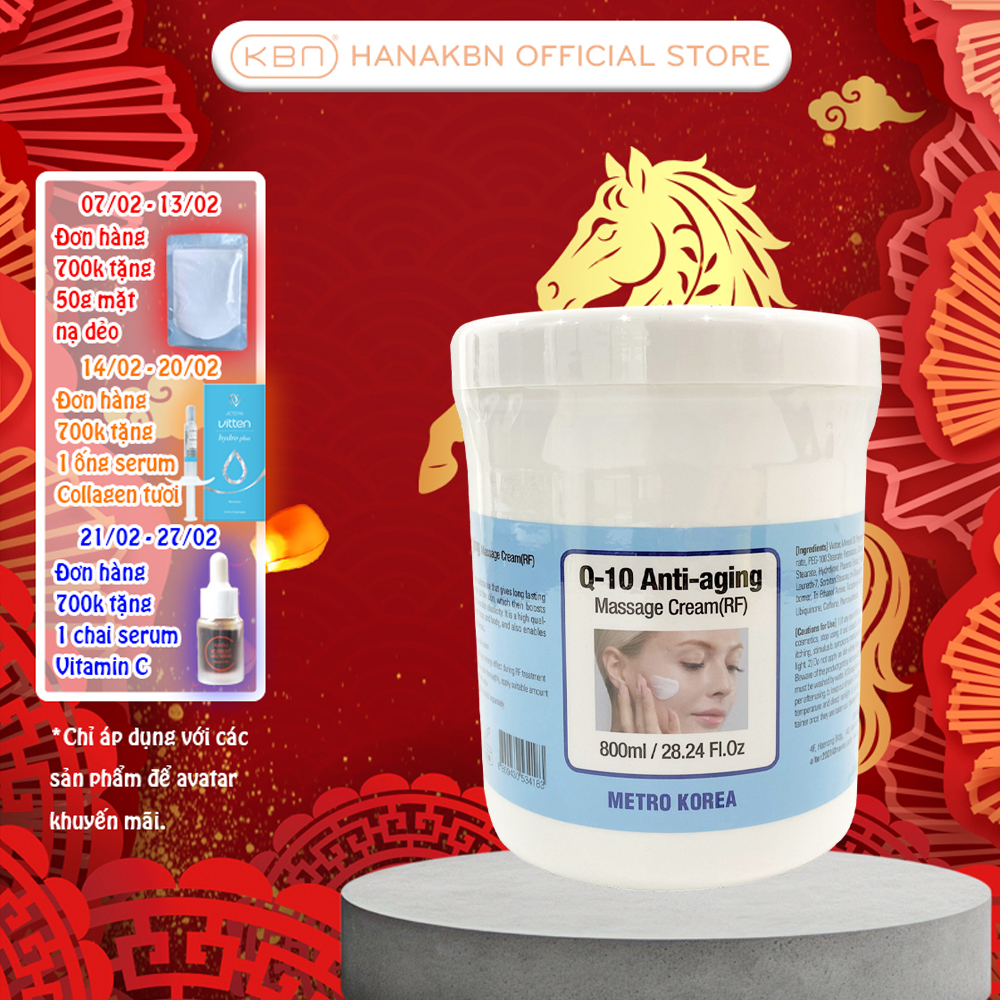 [KHUYẾN MÃI] Kem Massage Nâng Cơ Xóa Nhăn RF Q-10 Hàn Quốc 800ml