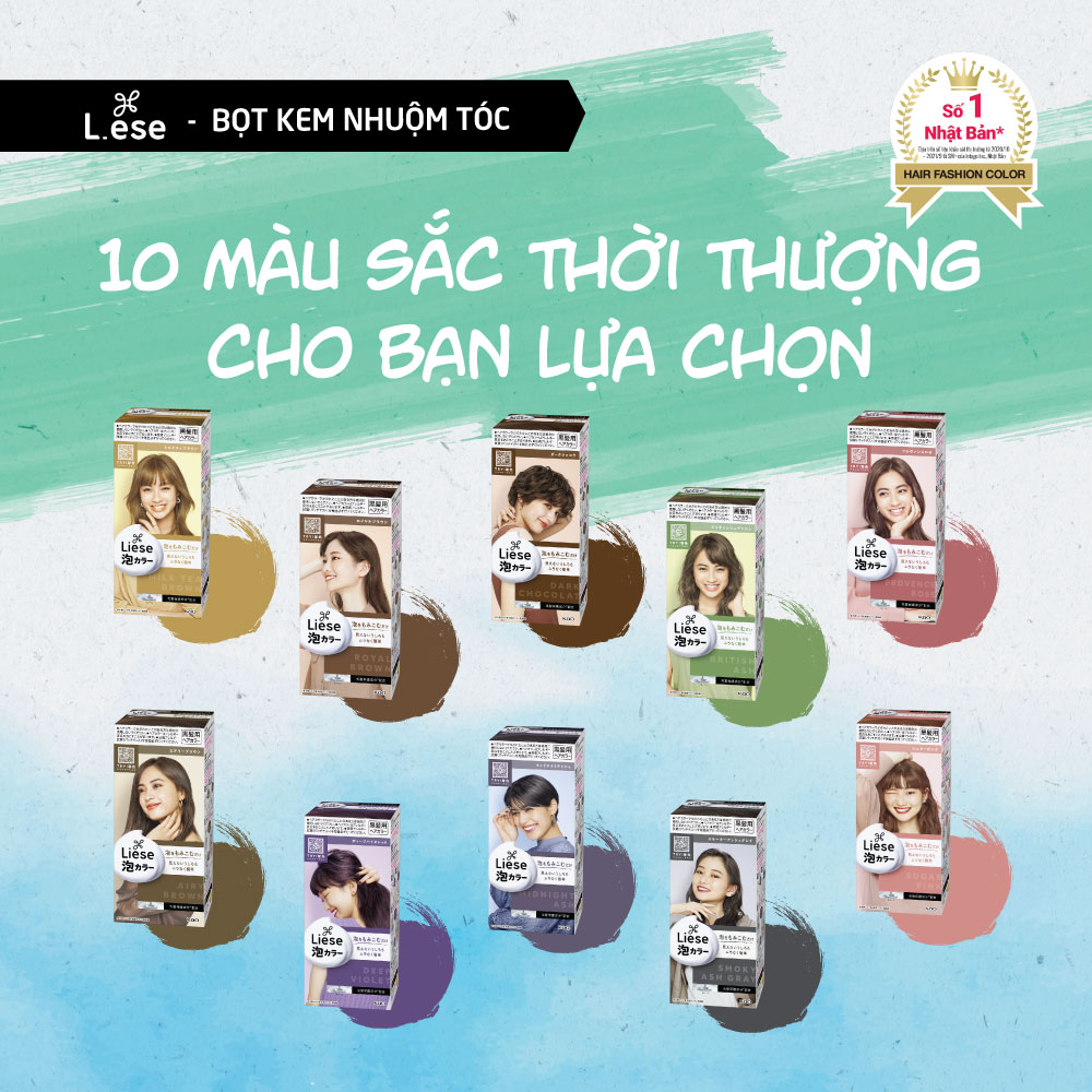 (Chọn màu) Liese Bọt kem nhuộm tóc 108ml