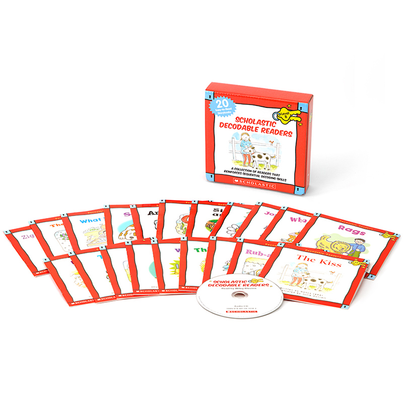 [Hàng thanh lý miễn đổi trả] Scholastic Decodable Readers : Box Set Level B (Include 20 Books with CD)