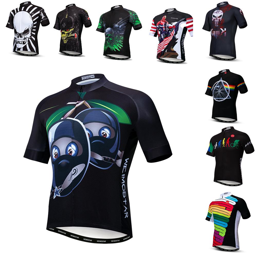 Weimostar Nhạc Rock Nam Đi Xe Đạp Áo Jazz Đi Xe Đạp Quần Áo Mùa Hè MTB Xe Đạp Áo Áo Xe Đạp Đua Áo Sơ Mi Maillot Ciclismo Color: CF0008 Size: M