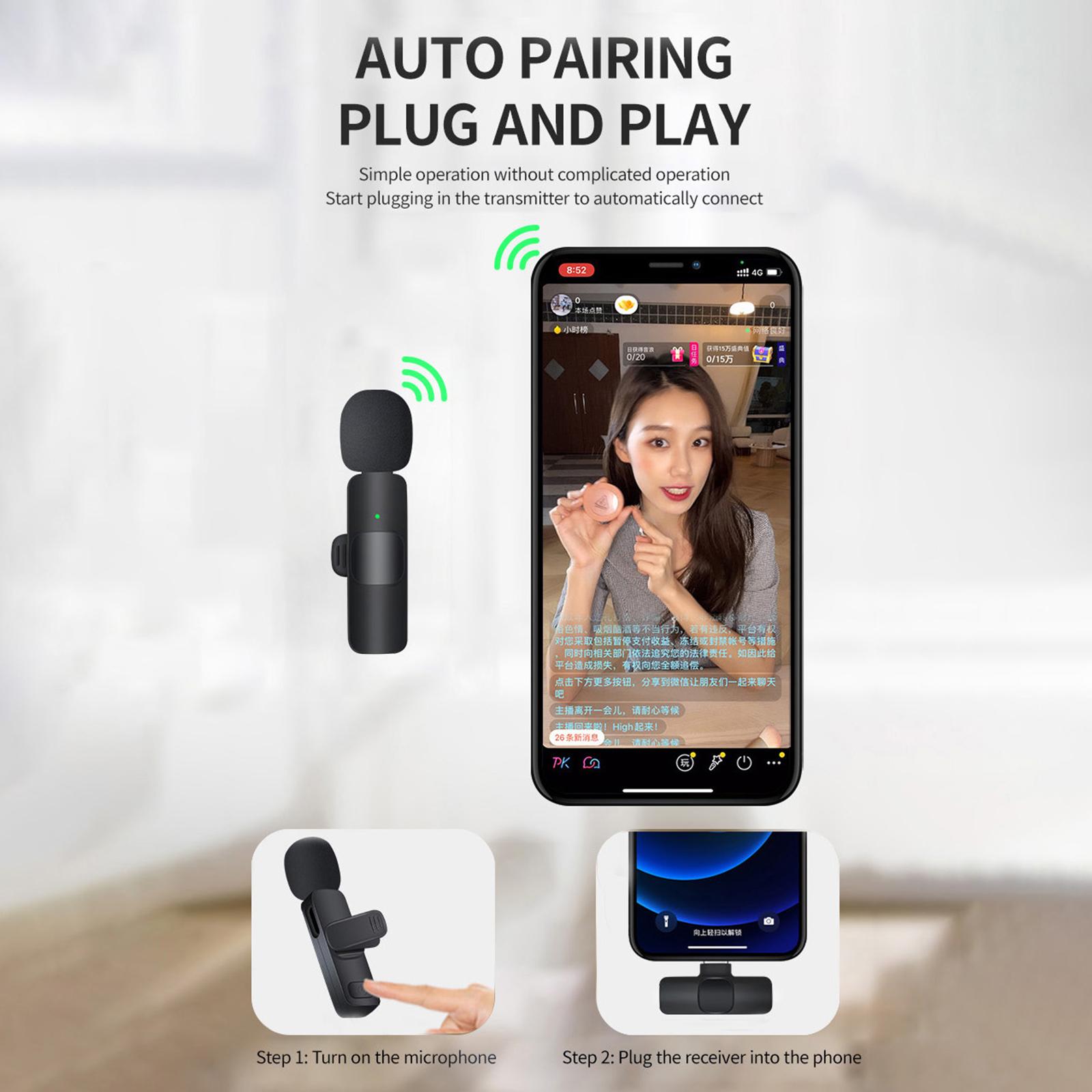 Micrô Lavalier Không Dây Cho Điện Thoại Thông Minh Không Dây