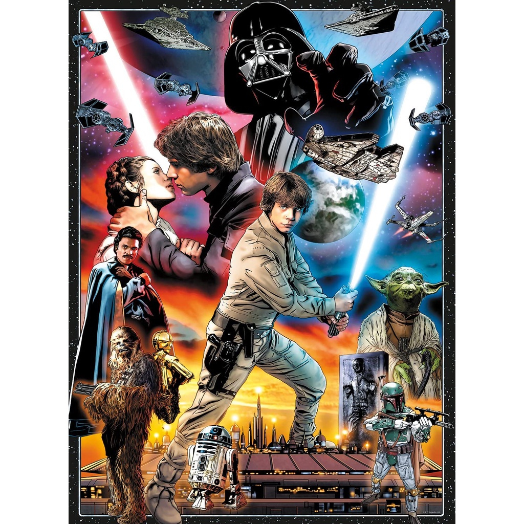Tranh Ghép Hình 1000 Mảnh Phong Cảnh, Hoạt Hình, Josephine Wall, Jigsaw Puzzle Star Wars Pcs