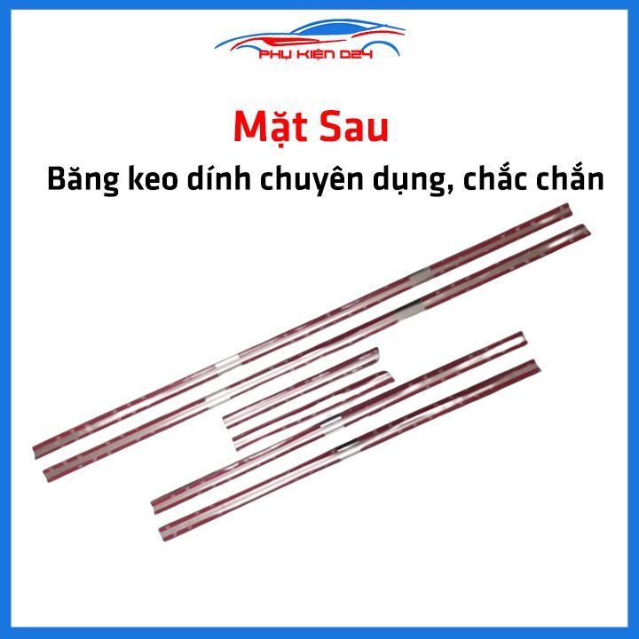 Nẹp viền chân kính inox Getz loại 6 chi tiết chống trầy trang trí xe ô tô