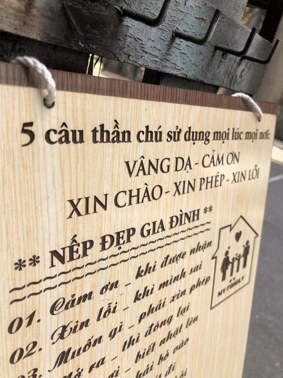 15 Nội quy gỗ cho gia đình - Quy tắc gia đình gỗ