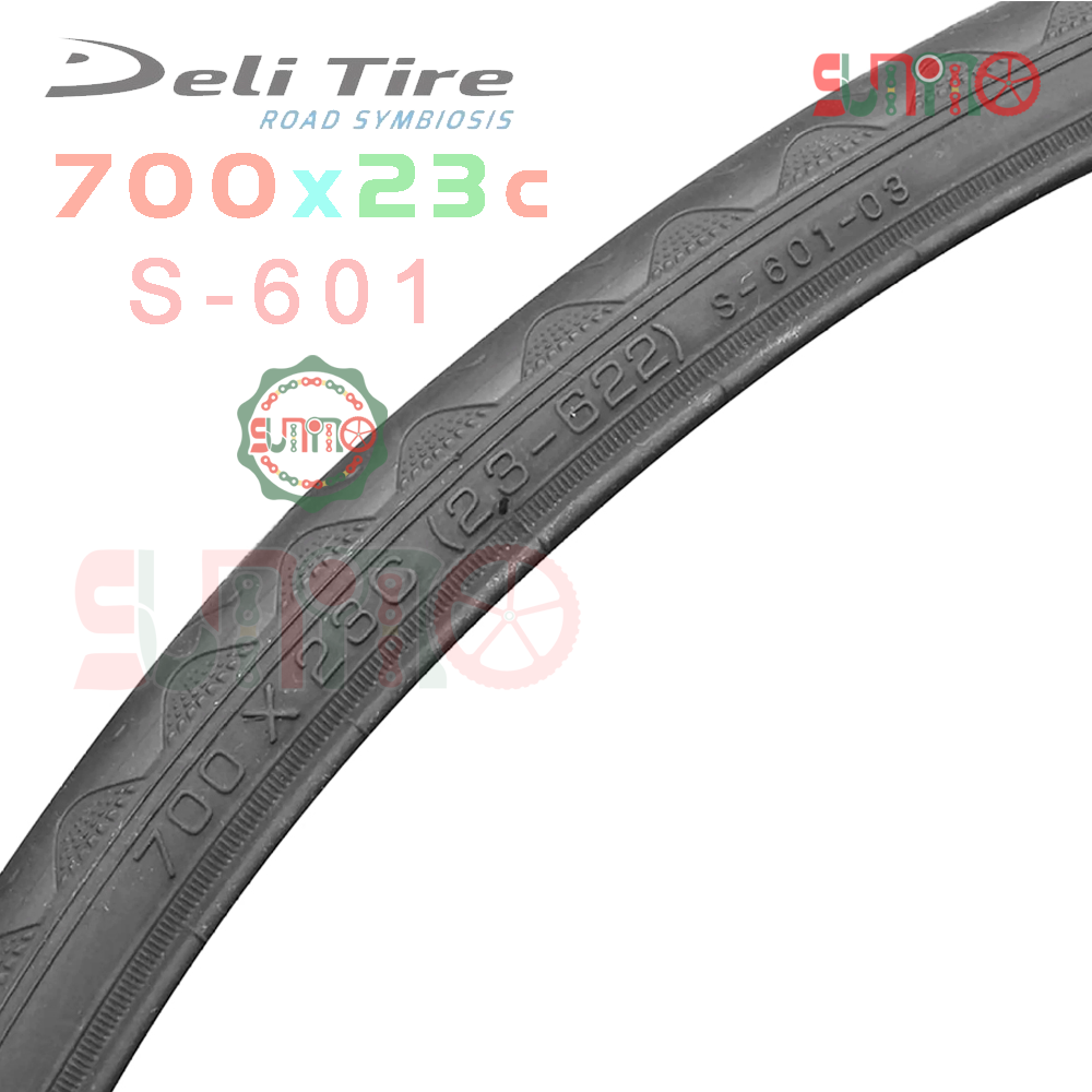 Vỏ tanh thép DELI Tire S-601 đen gai sóng gắn xe đạp đua