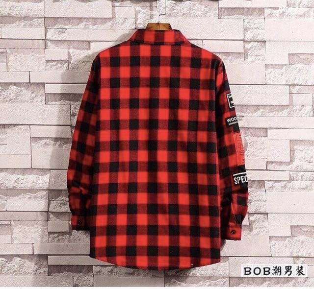 Áo sơ mi caro flannel form rộng