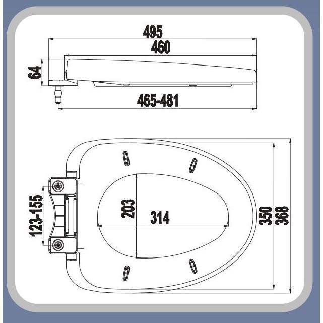 HA10 - Nắp bồn cầu rơi êm cao cấp