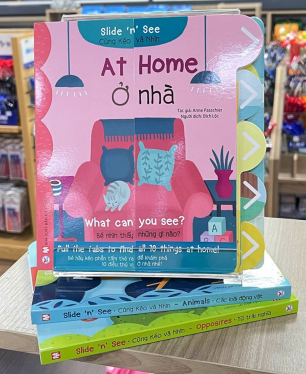 Combo tương tác Song ngữ Slide and see cho bé học Tiếng Anh - Bản Quyền