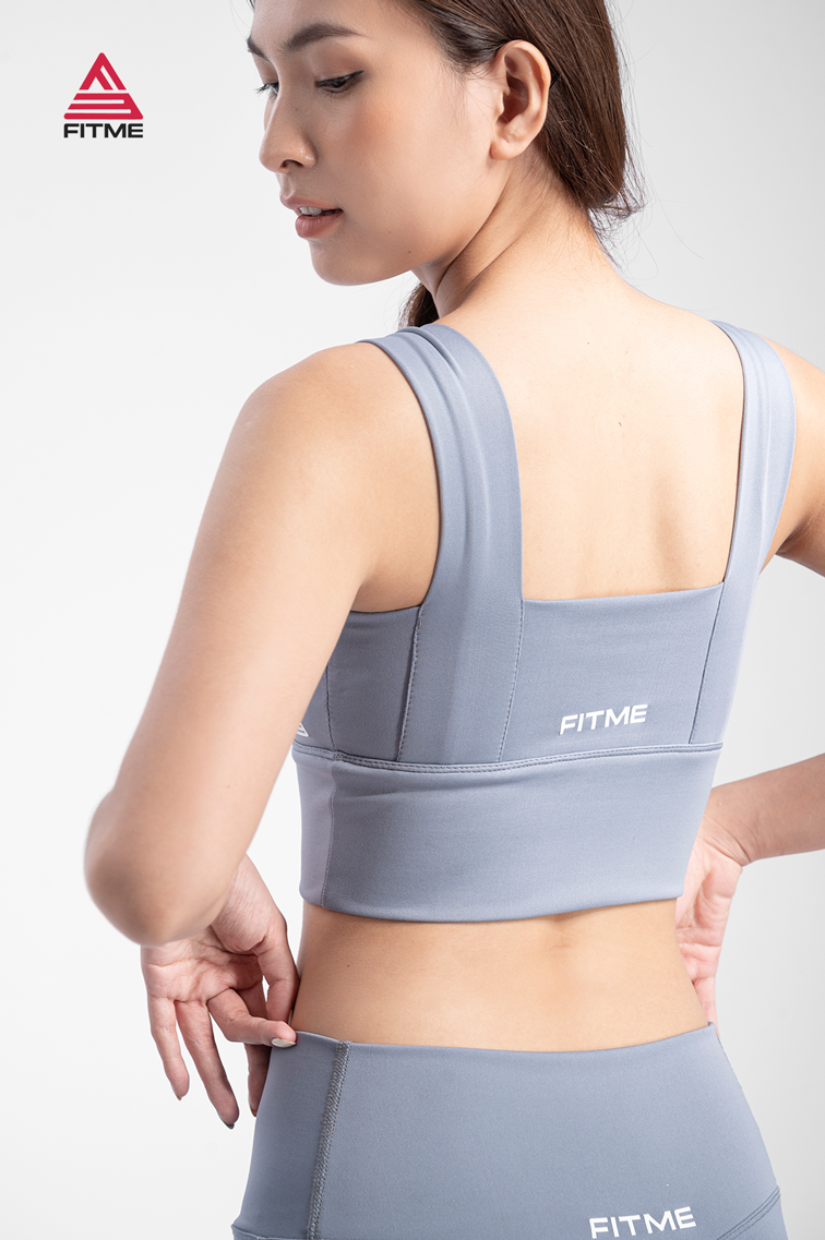Áo bra nữ thể thao Fitme Delta 2 dây nâng ngực hỗ trợ cho gym và yoga, chất liệu thun cao cấp thoáng khí