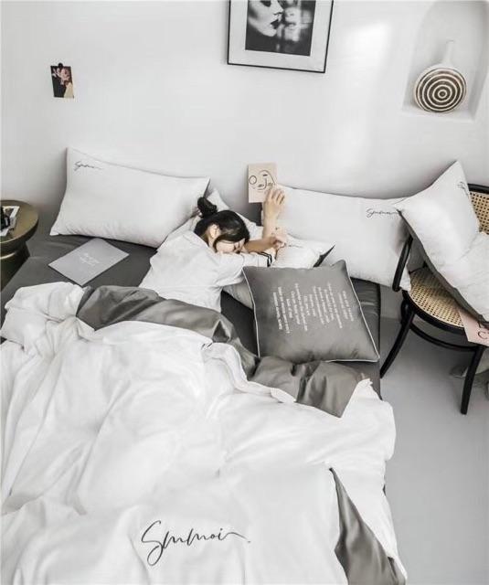 Set Chăn Ga Gối Lụa Tencel SUMOI Hàng Nhập Khẩu Cao Cấp 4 Món